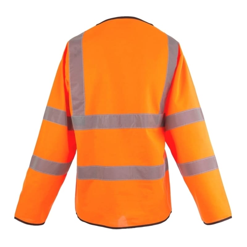Hi Vis Orange Long Sleeve Waistcoat Velcro