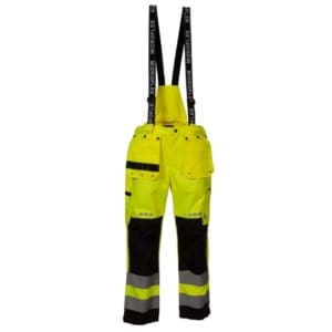 Lyngsoe Breatheable Waterproof Braced Trousers - Hi Vis Yellow