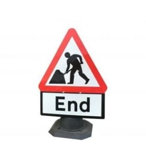 600mm Men At Work Cone Sign