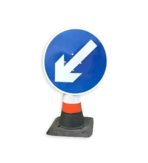 600mm Keep Left/Right Cone Sign