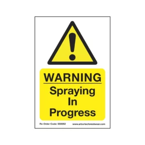Spraying in Progress Sign