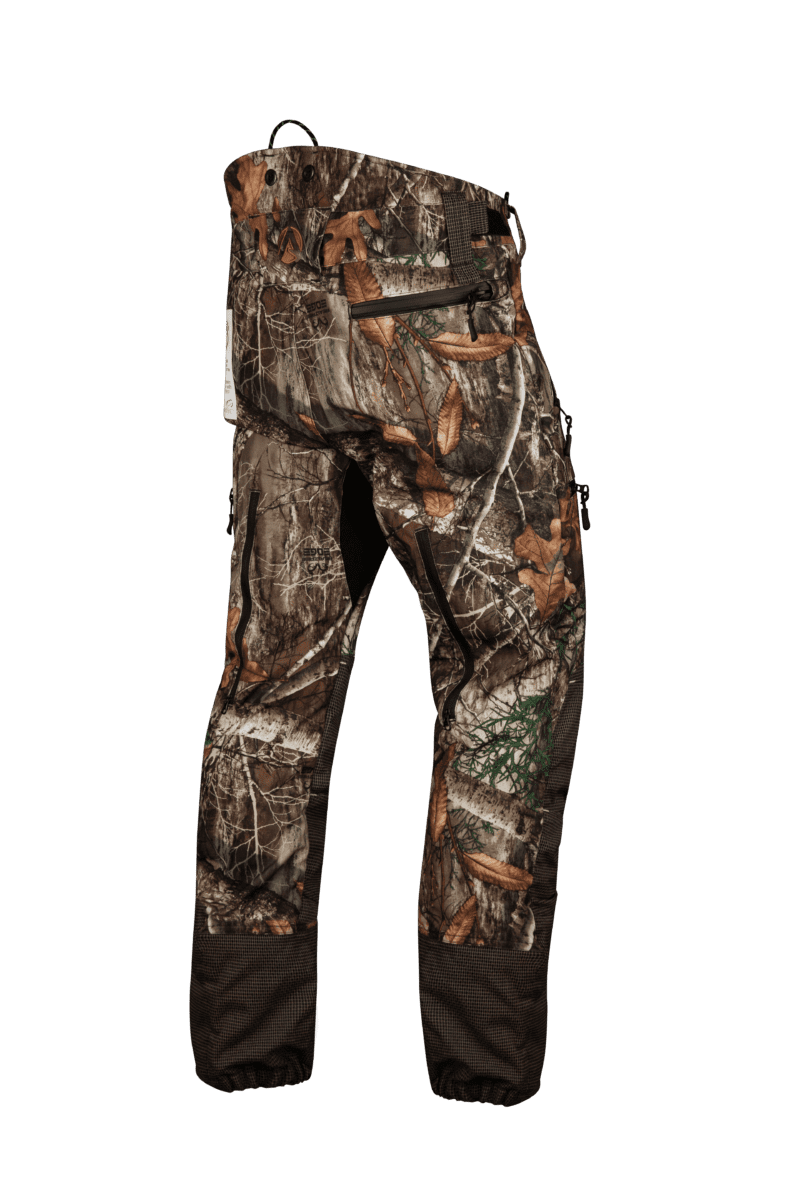 Back of Brown Realtree Breatheflex Pro Chainsaw Trousers