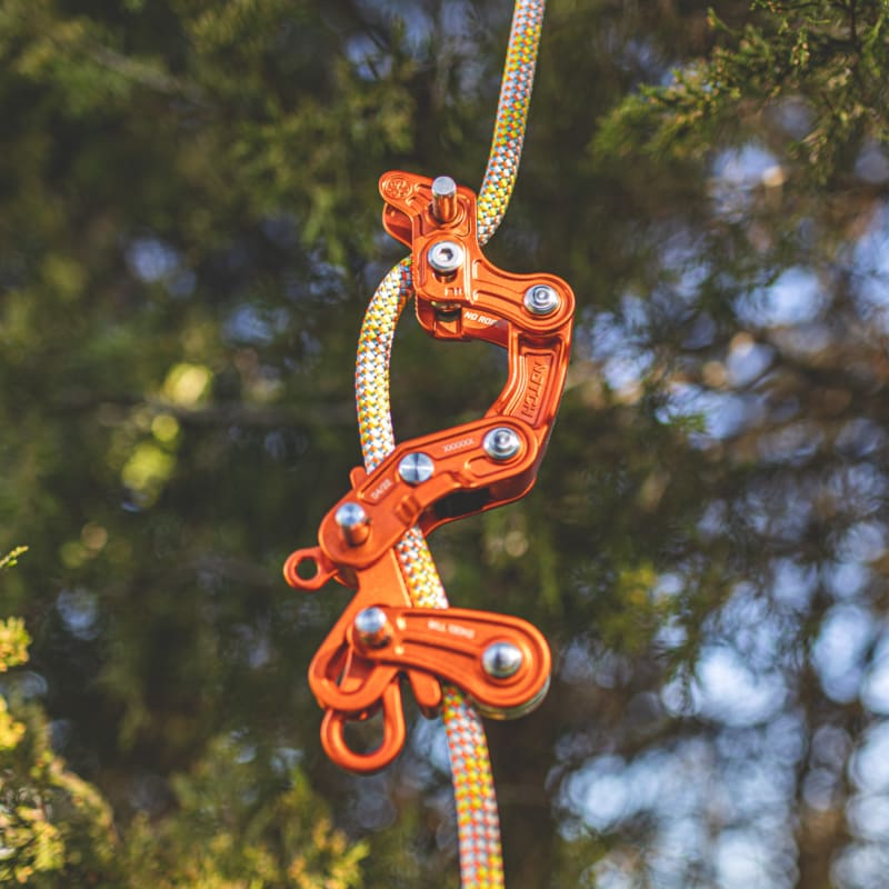 Notch Rope Runner Pro Orange Limited Edition Against Leaves Lifestyle